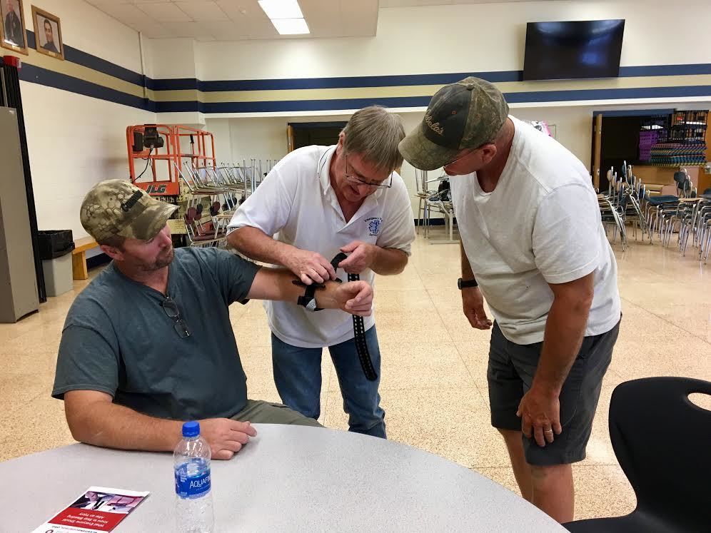 Custodial staff participates in Stop the Bleed training