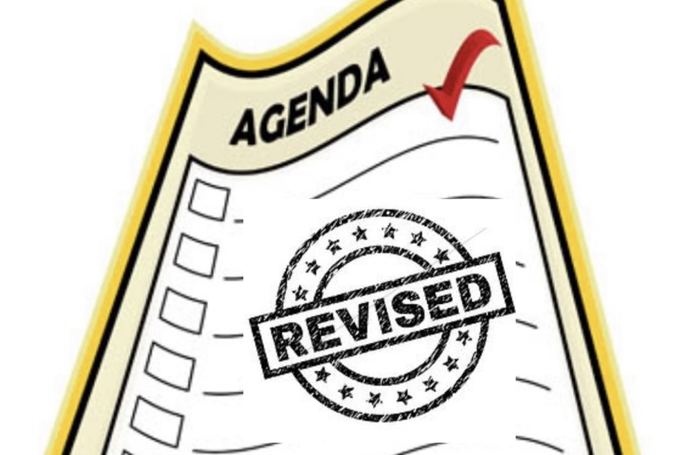 Revised agenda