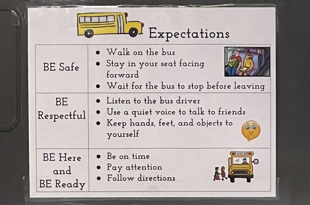 School bus rules