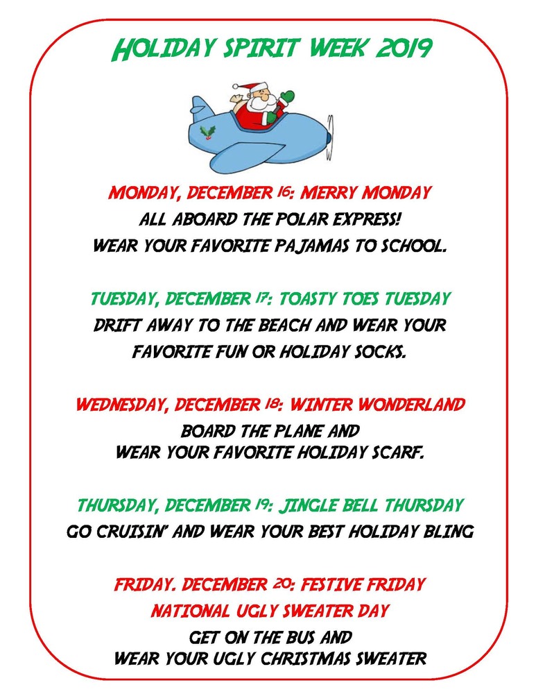 fun christmas dress up days