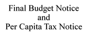 Public Notice - Final Budget Notice