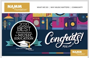 2020 Best Communities for Music Education Award