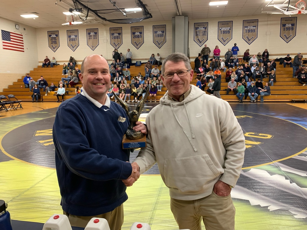 Congratulations and THANK YOU to our Athletic Director Doug Dyke. He was awarded at tonight’s wrestling match in appreciation for his passion and commitment to PIAA officials. A well deserved award.